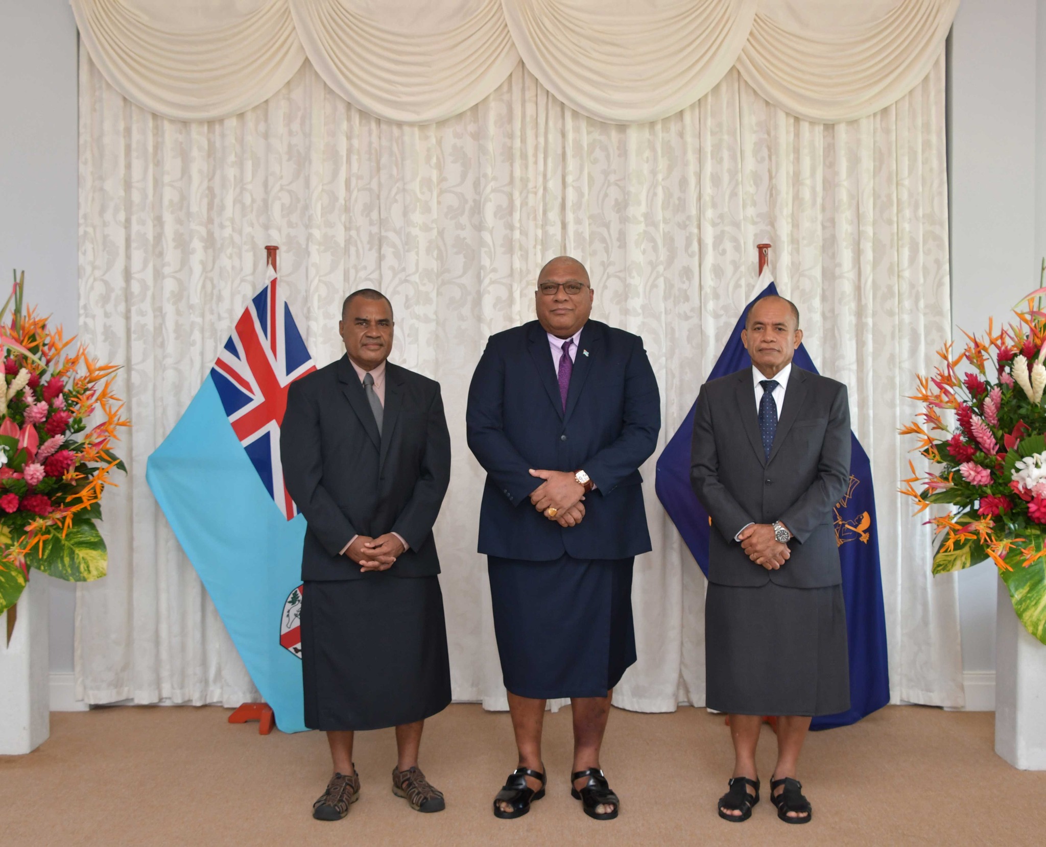 His Excellency the President Ratu Wiliame Maivalili Katonivere officiated at the Commissioning ceremony of Fiji's Ambassador Designate to United States of America, Ilisoni Vuidreketi at the State House this morning.