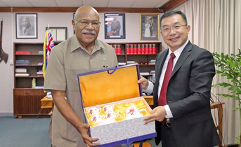 Prime Minister Receives a Courtesy Call from the New Chinese Ambassador to Fiji