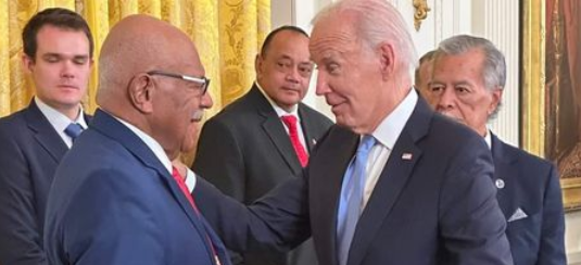 Prime Minister Sitiveni Rabuka and President Joe Biden Engage in Candid Conversation at the White House