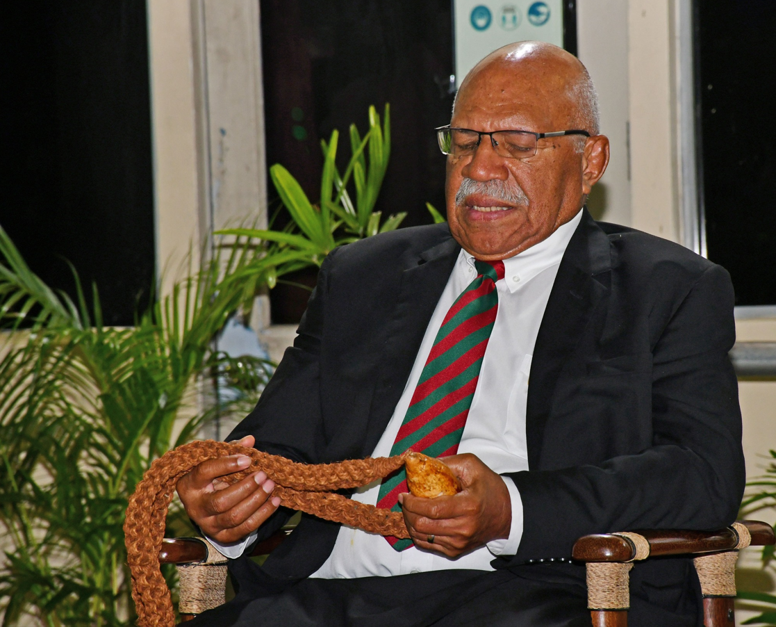 PM RABUKA RECEIVES THE LATE FIJI HIGH COMMISSIONER TO PAPUA NEW GUINEA, BRIGADIER-GENERAL (RET'D) MOSESE TIKOITOGA