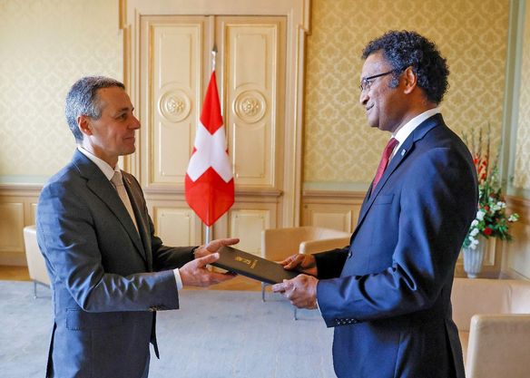 Fiji’s Ambassador Presents Credentials to The President of The Swiss Confederation